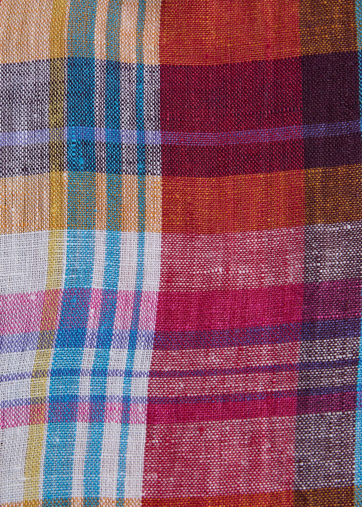 Linen Madras Shirt Copper - Paul Stuart