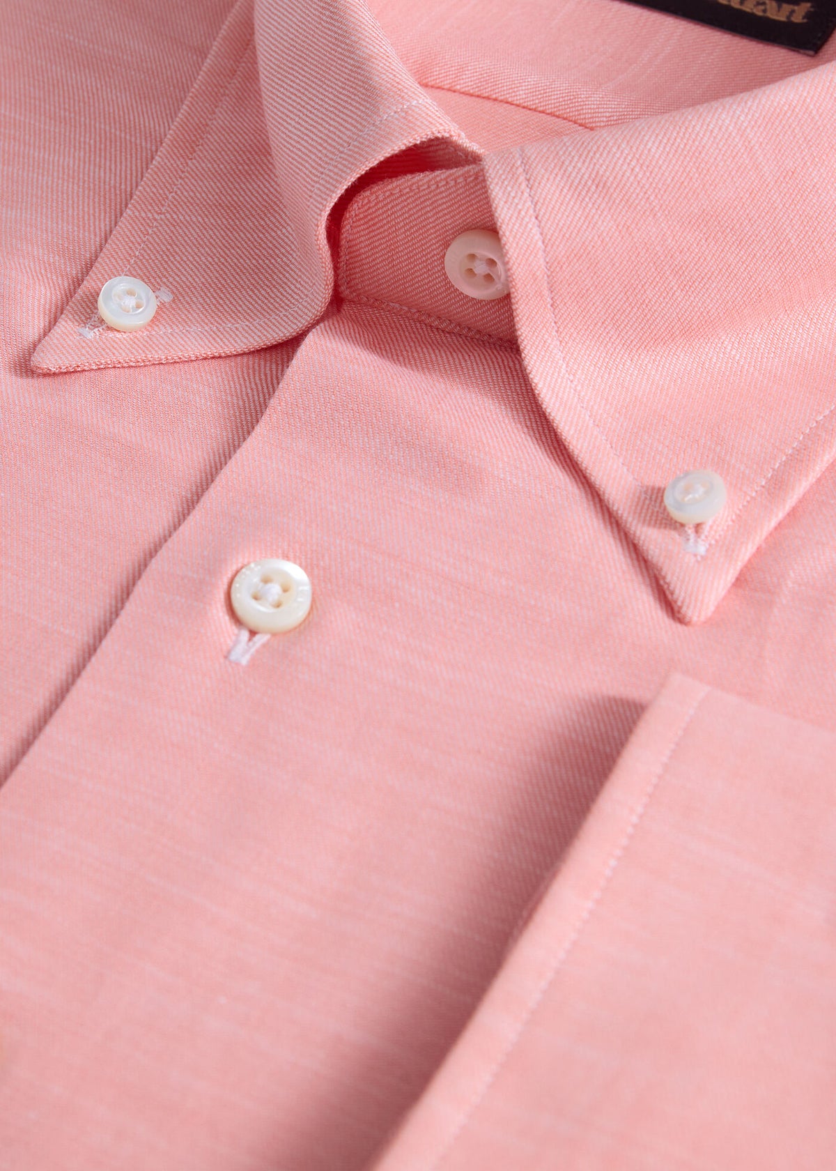Cotton Twill Logo Sport Shirt Coral - Paul Stuart