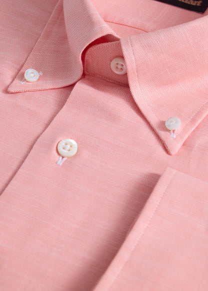 Cotton Twill Logo Sport Shirt Coral - Paul Stuart