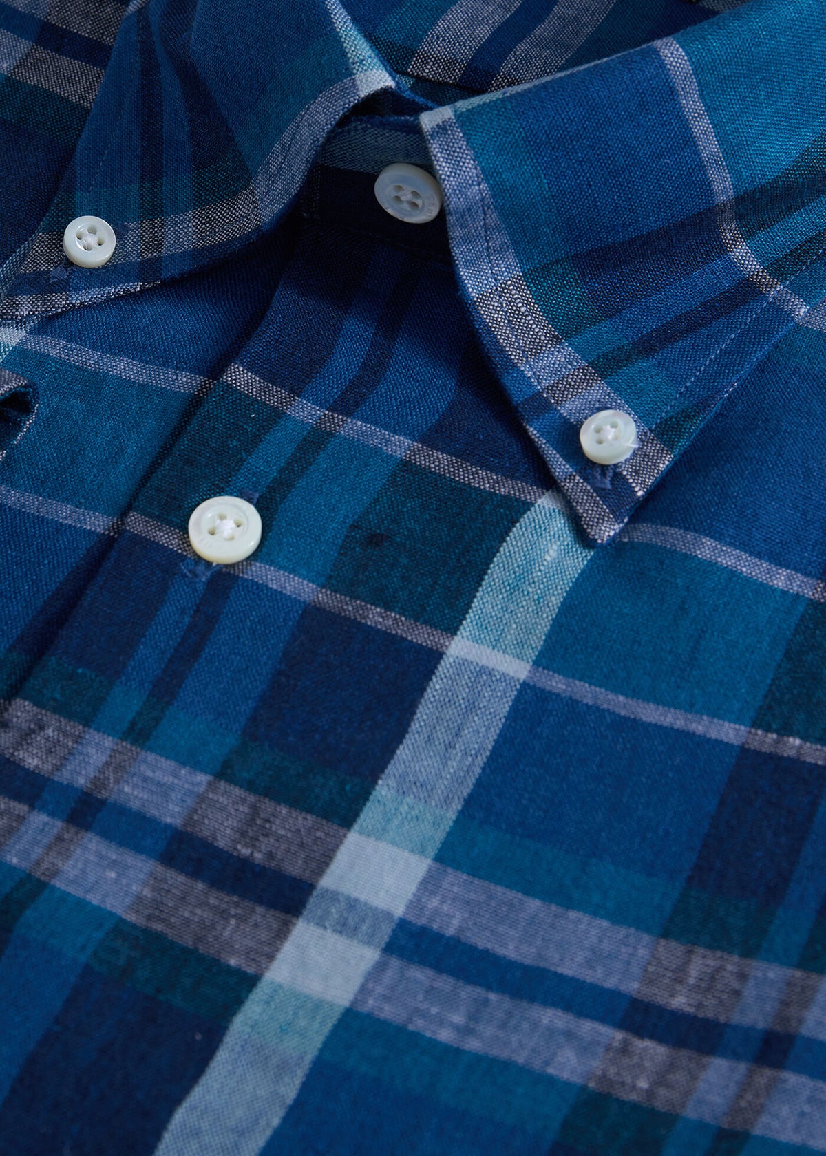 Linen Madras Shirt Copper - Paul Stuart