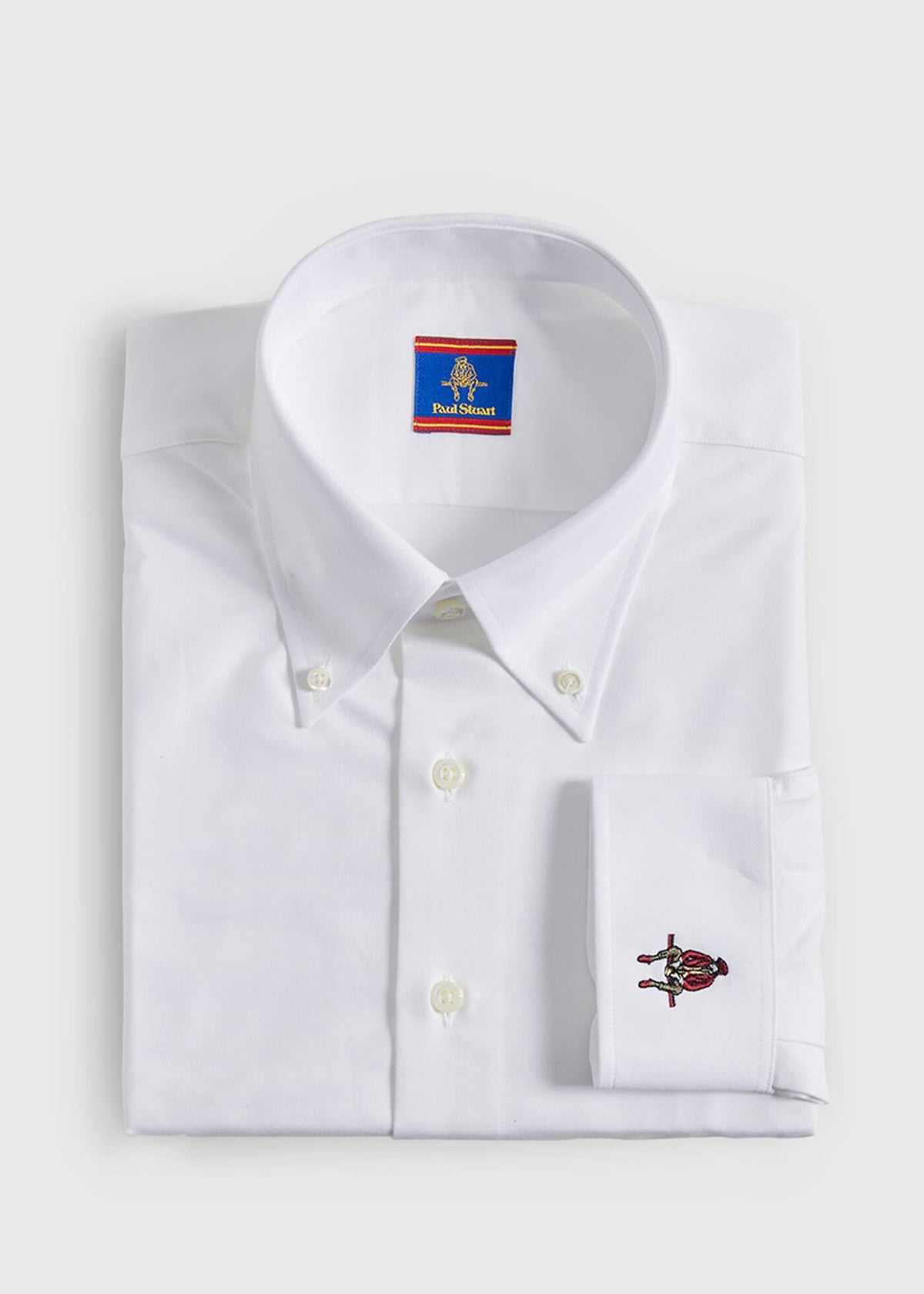 Cotton Oxford Logo Sport Shirt Green - Paul Stuart