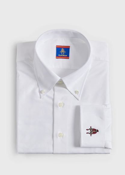 Cotton Oxford Logo Sport Shirt Green - Paul Stuart