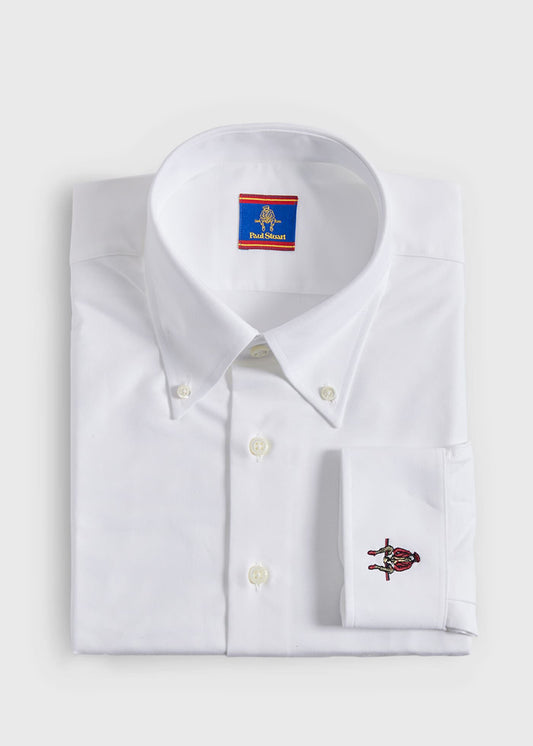 Cotton Oxford Logo Sport Shirt Green - Paul Stuart