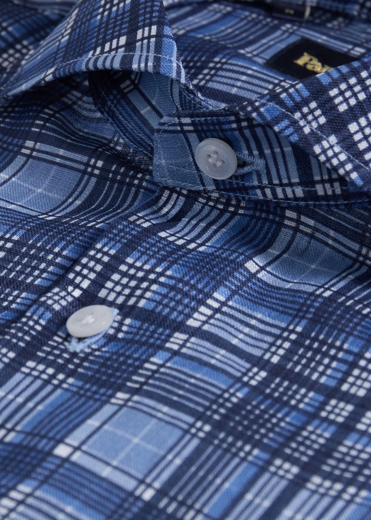 Linen Flannel Sport Shirt Navy - Paul Stuart