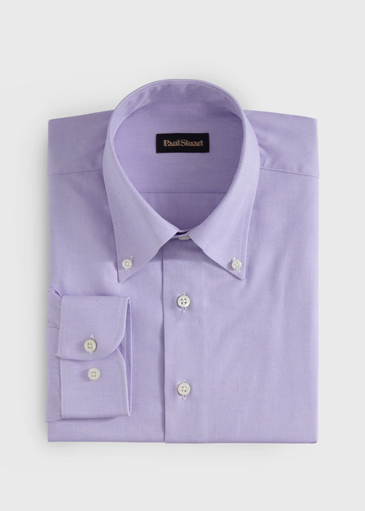 Cotton Textured Sport Shirt Lavender - Paul Stuart