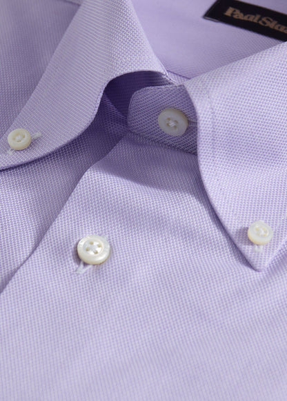 Cotton Textured Sport Shirt Lavender - Paul Stuart