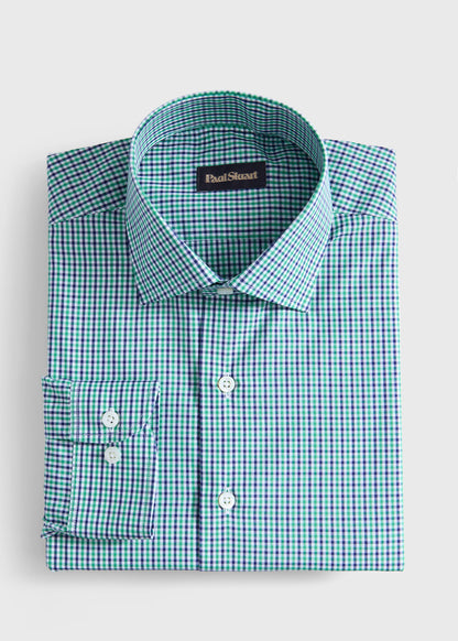 Small Check Sport Shirt Green - Paul Stuart