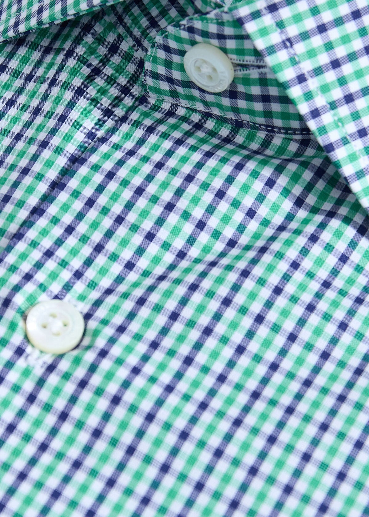 Small Check Sport Shirt Green - Paul Stuart