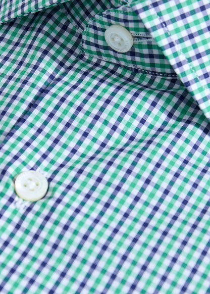 Small Check Sport Shirt Green - Paul Stuart