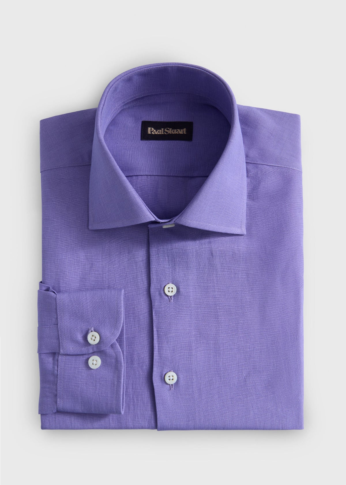 Silk & Linen Shirt Lavender - Paul Stuart
