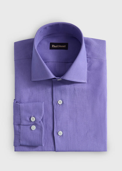 Silk & Linen Shirt Lavender - Paul Stuart