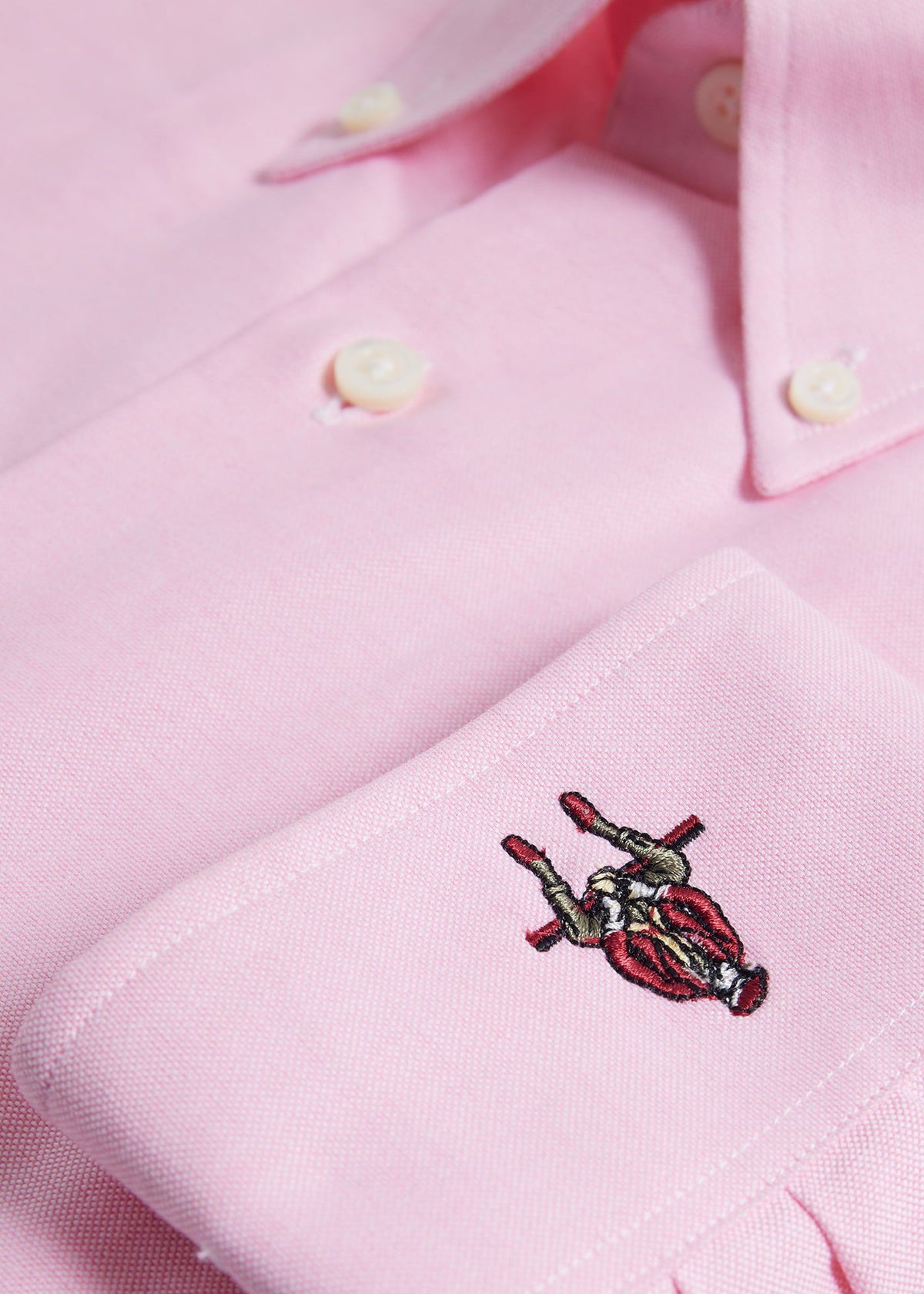 Cotton Oxford Logo Sport Shirt Green - Paul Stuart