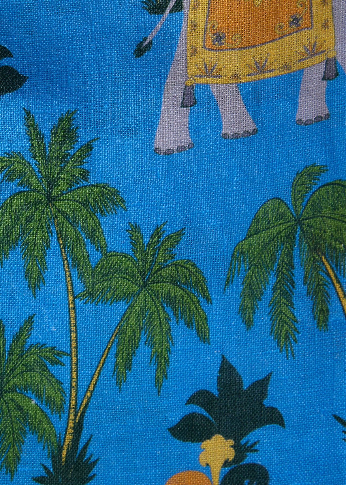 Linen Tropical Print Sport Shirt Light Blue - Paul Stuart