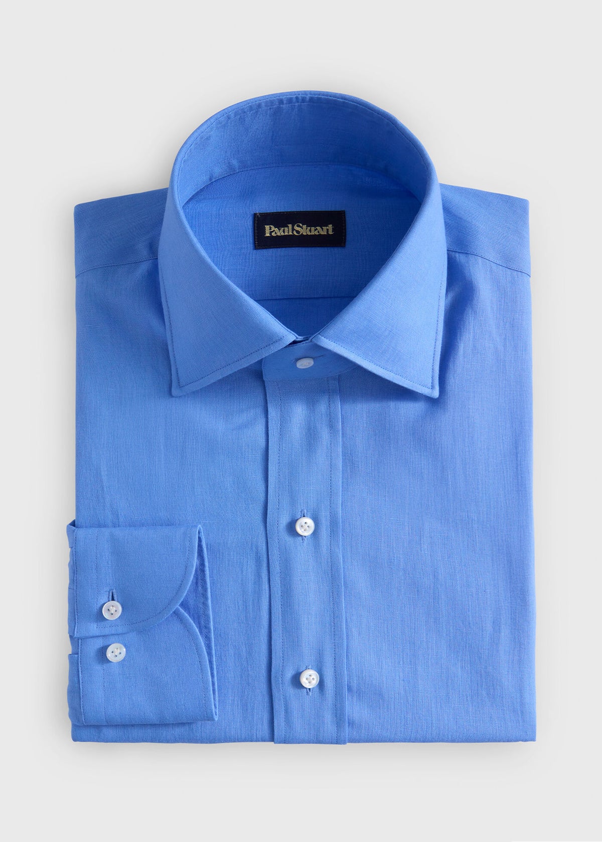 Linen Sport Shirt Blue - Paul Stuart