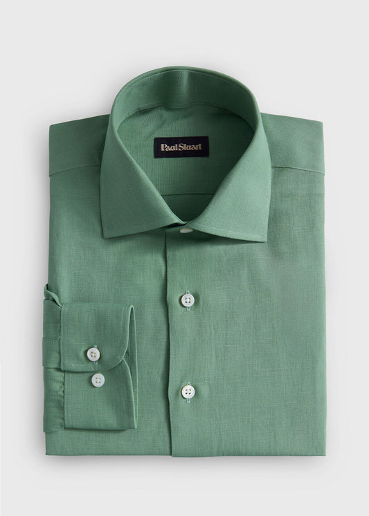 Silk & Linen Shirt Lavender - Paul Stuart