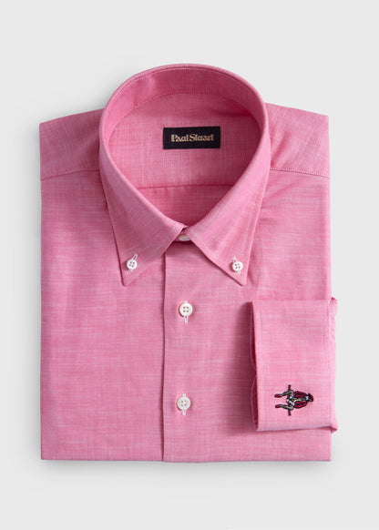 Cotton Twill Logo Sport Shirt Coral - Paul Stuart