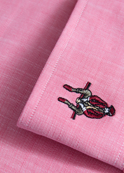 Cotton Twill Logo Sport Shirt Coral - Paul Stuart