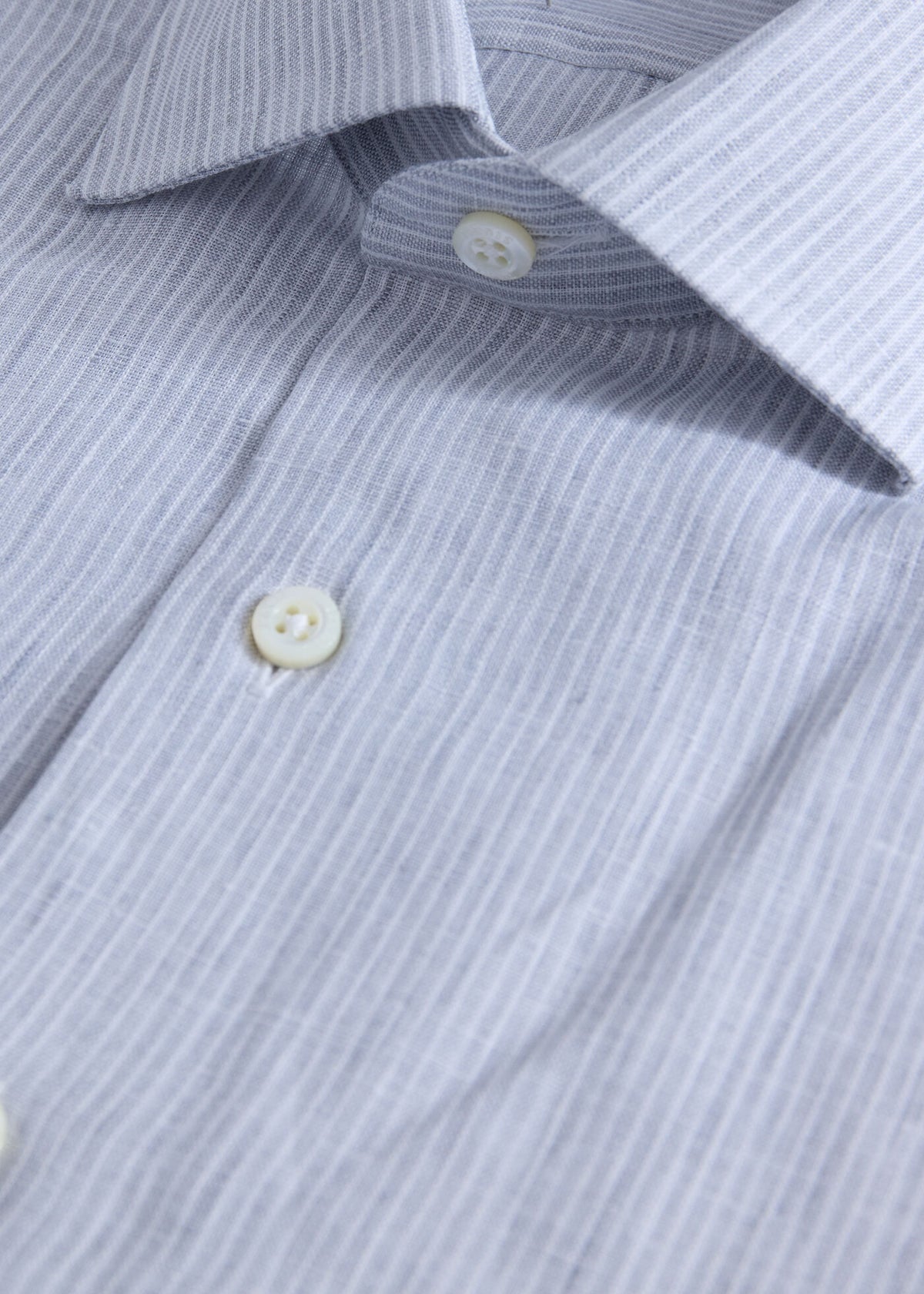 Linen Stripe Shirt Lavender - Paul Stuart