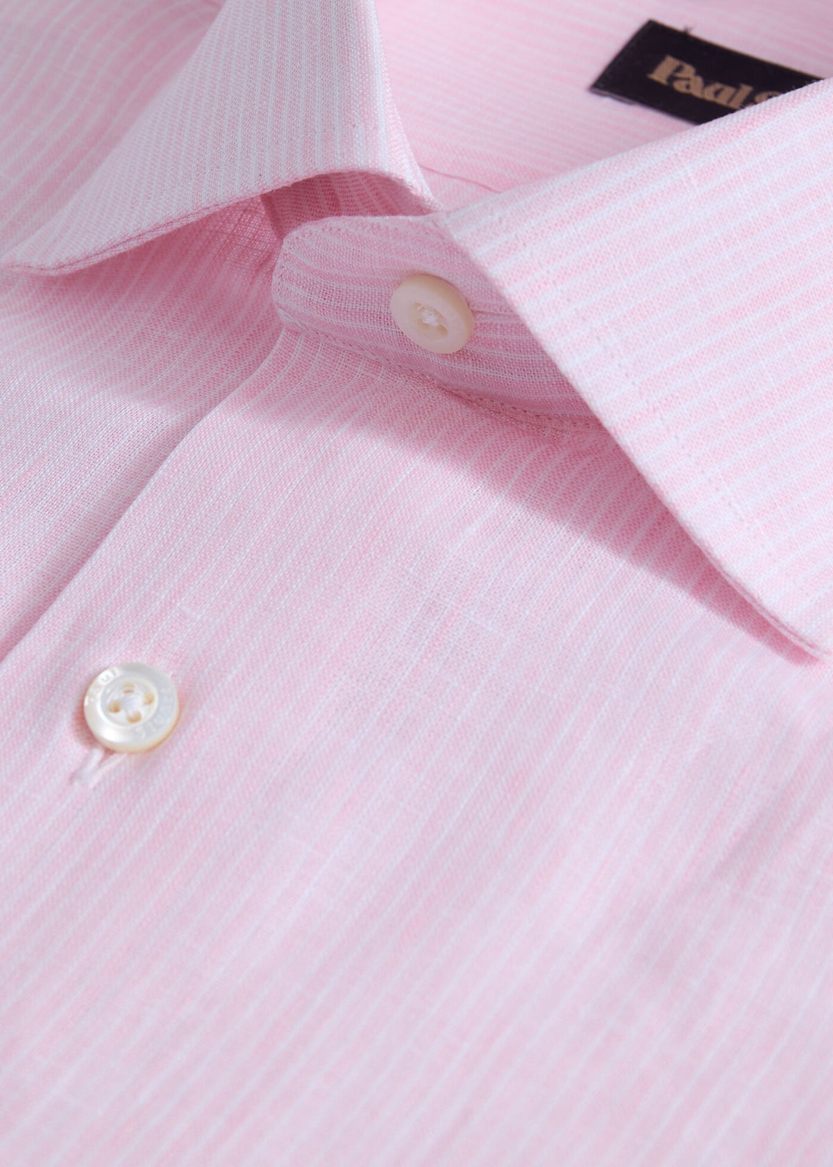 Linen Stripe Shirt Lavender - Paul Stuart