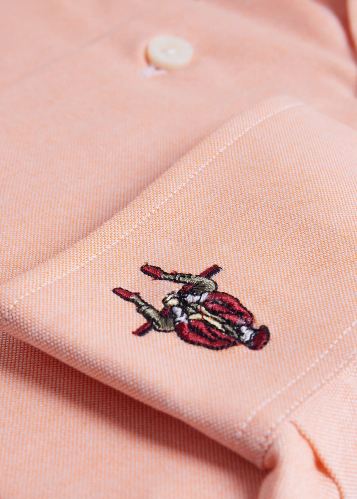 Cotton Oxford Logo Sport Shirt Green - Paul Stuart
