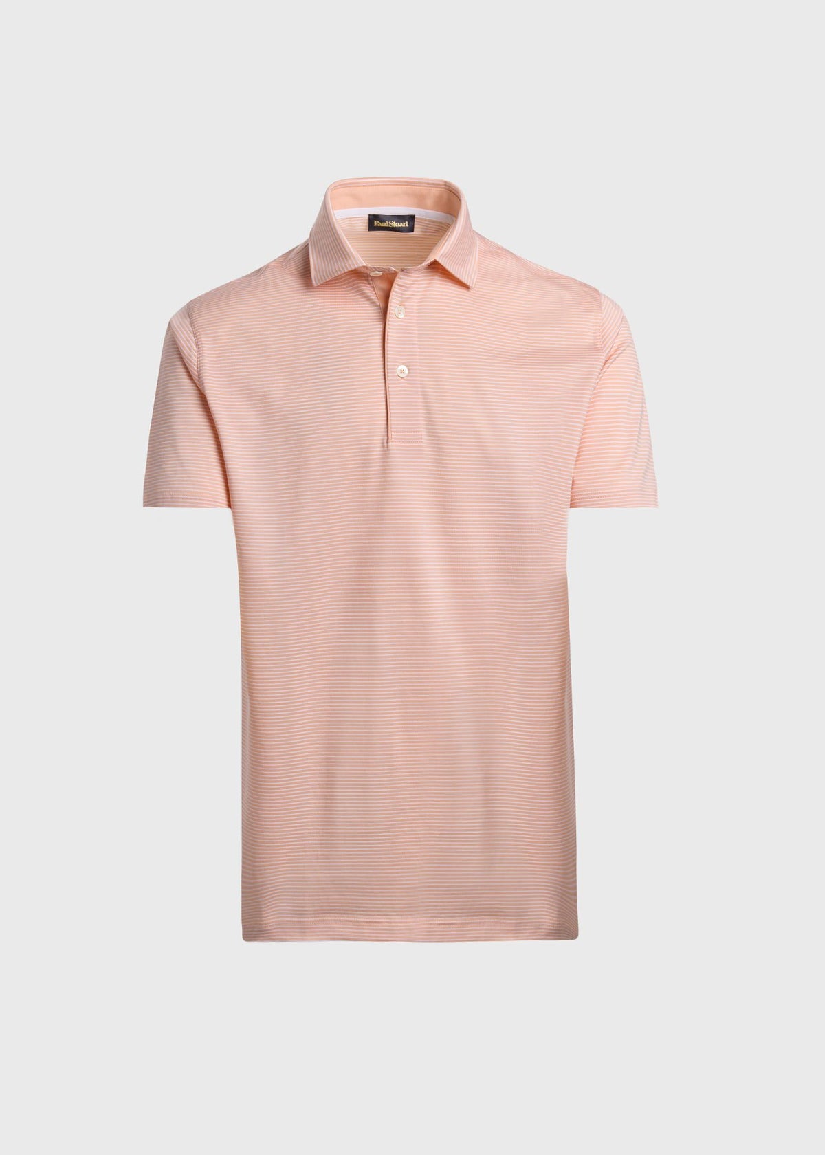 Two-Tone Stripe Performance Polo Light Blue - Paul Stuart
