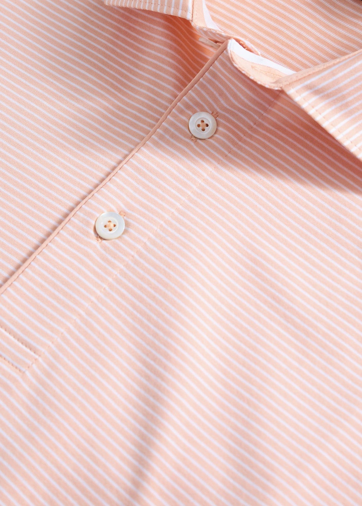 Two-Tone Stripe Performance Polo Light Blue - Paul Stuart