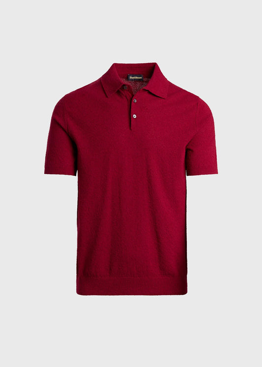 Bouclé Short Sleeve Polo Green - Paul Stuart