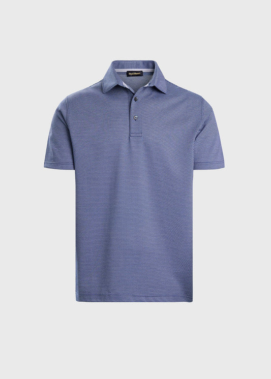 Solid Mélange Performance Polo Mint - Paul Stuart