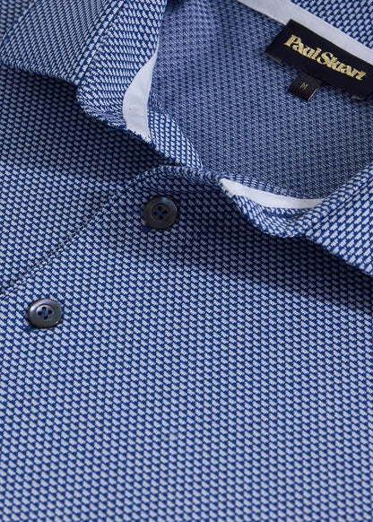 Solid Mélange Performance Polo Mint - Paul Stuart