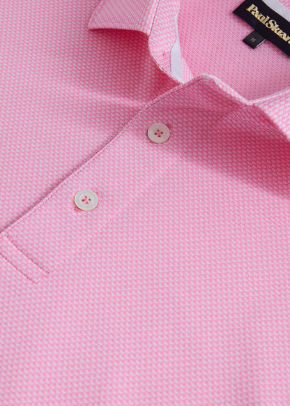 Solid Mélange Performance Polo Mint - Paul Stuart