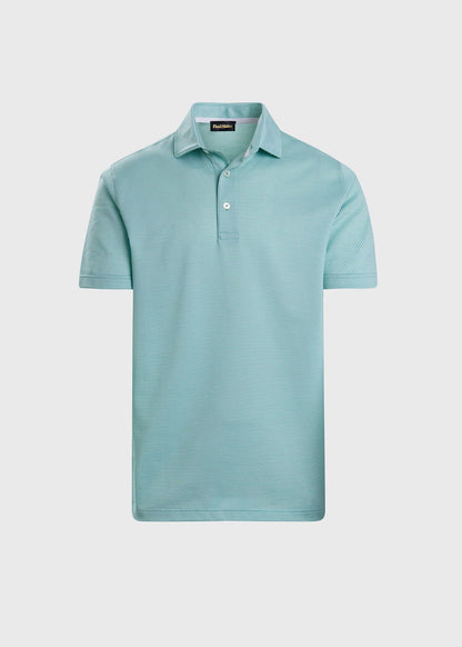 Solid Mélange Performance Polo Mint - Paul Stuart