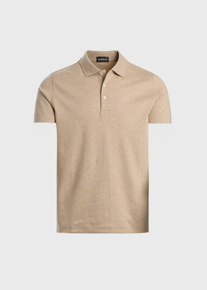 Pima Cotton Interlock Polo Light Grey - Paul Stuart
