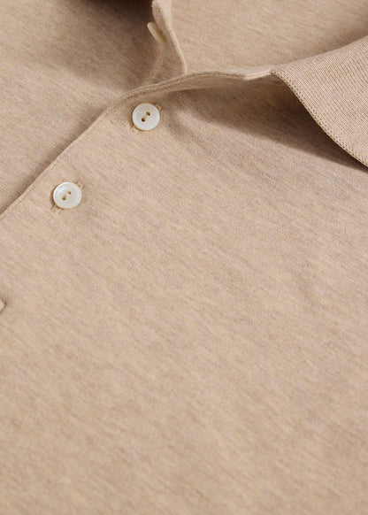 Pima Cotton Interlock Polo Light Grey - Paul Stuart