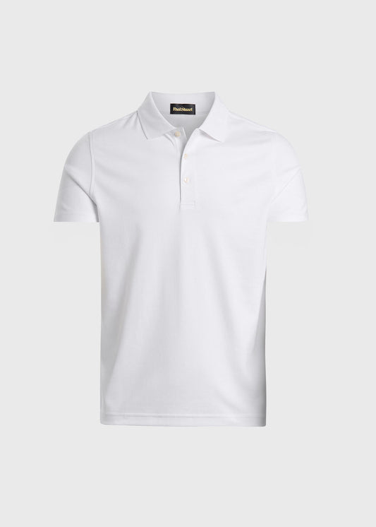 Pima Cotton Interlock Polo Light Grey - Paul Stuart