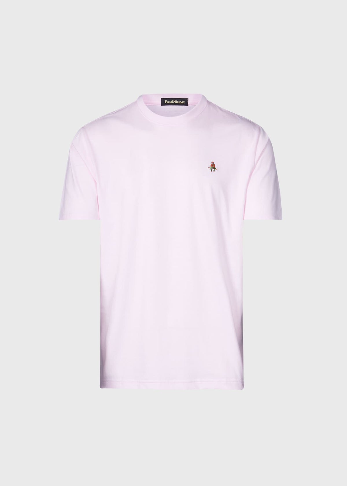 Pima Interlock Logo T-Shirt Black - Paul Stuart