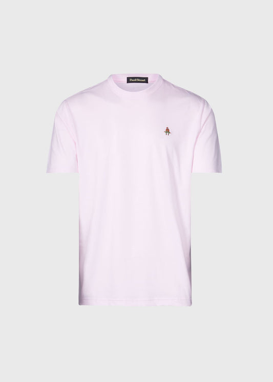 Pima Interlock Logo T-Shirt Black - Paul Stuart