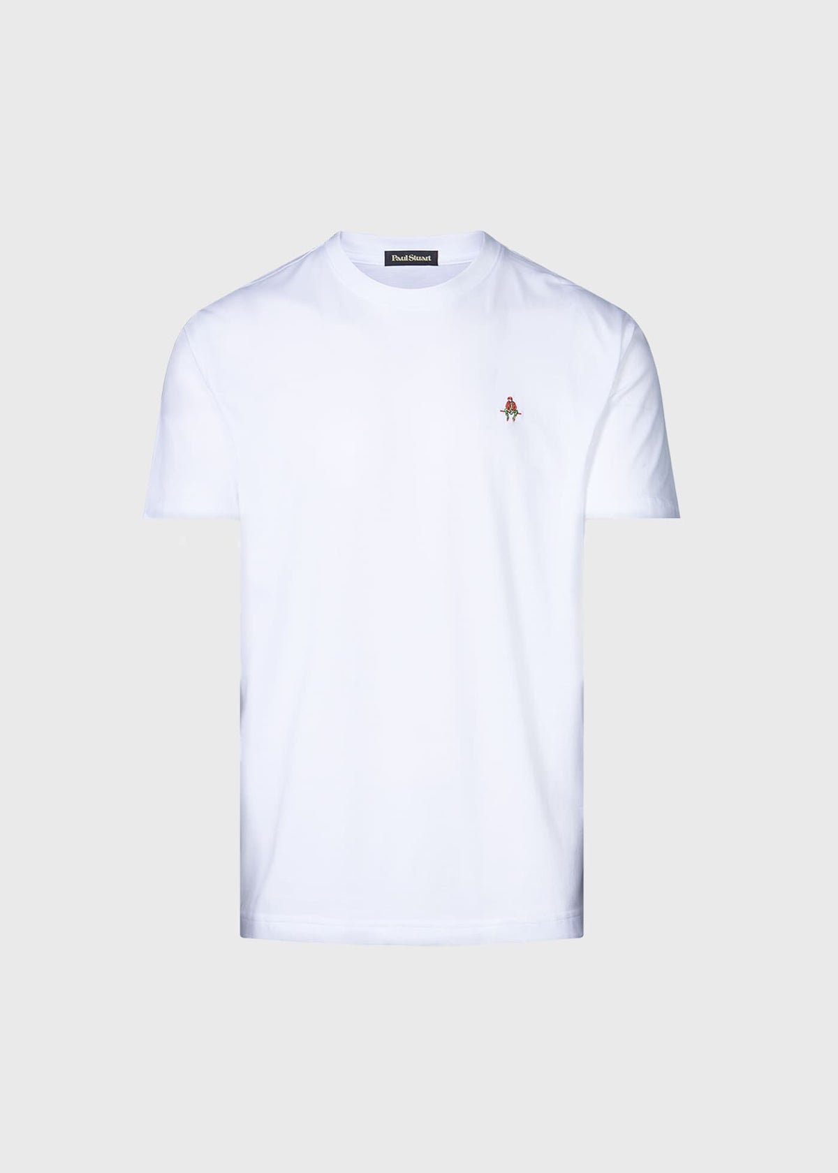 Pima Interlock Logo T-Shirt Black - Paul Stuart