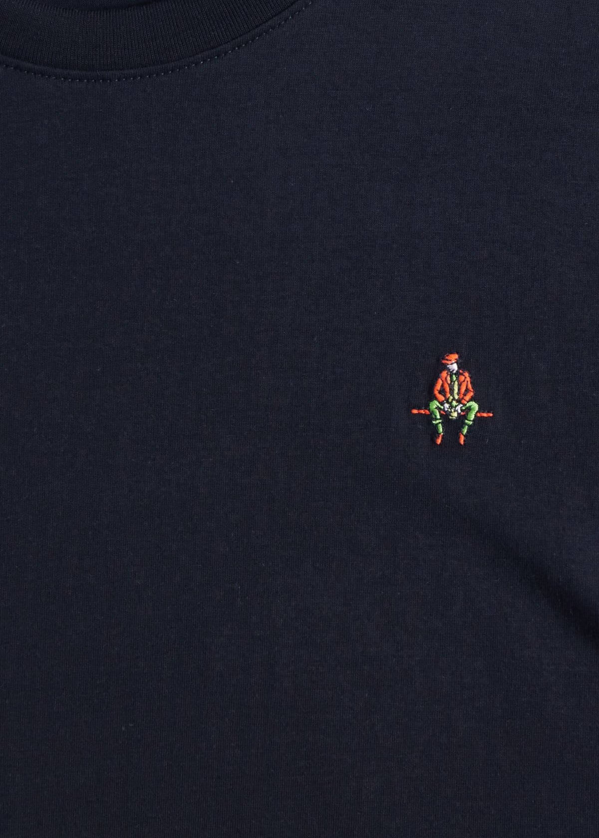 Pima Interlock Logo T-Shirt Black - Paul Stuart