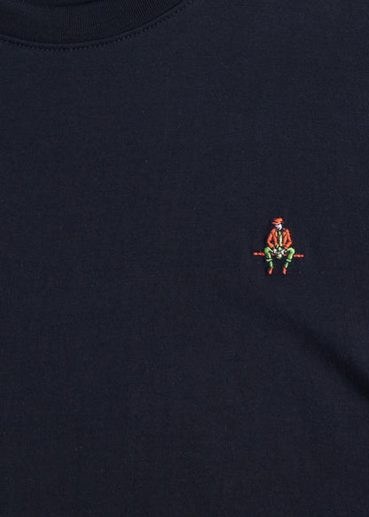 Pima Interlock Logo T-Shirt Black - Paul Stuart