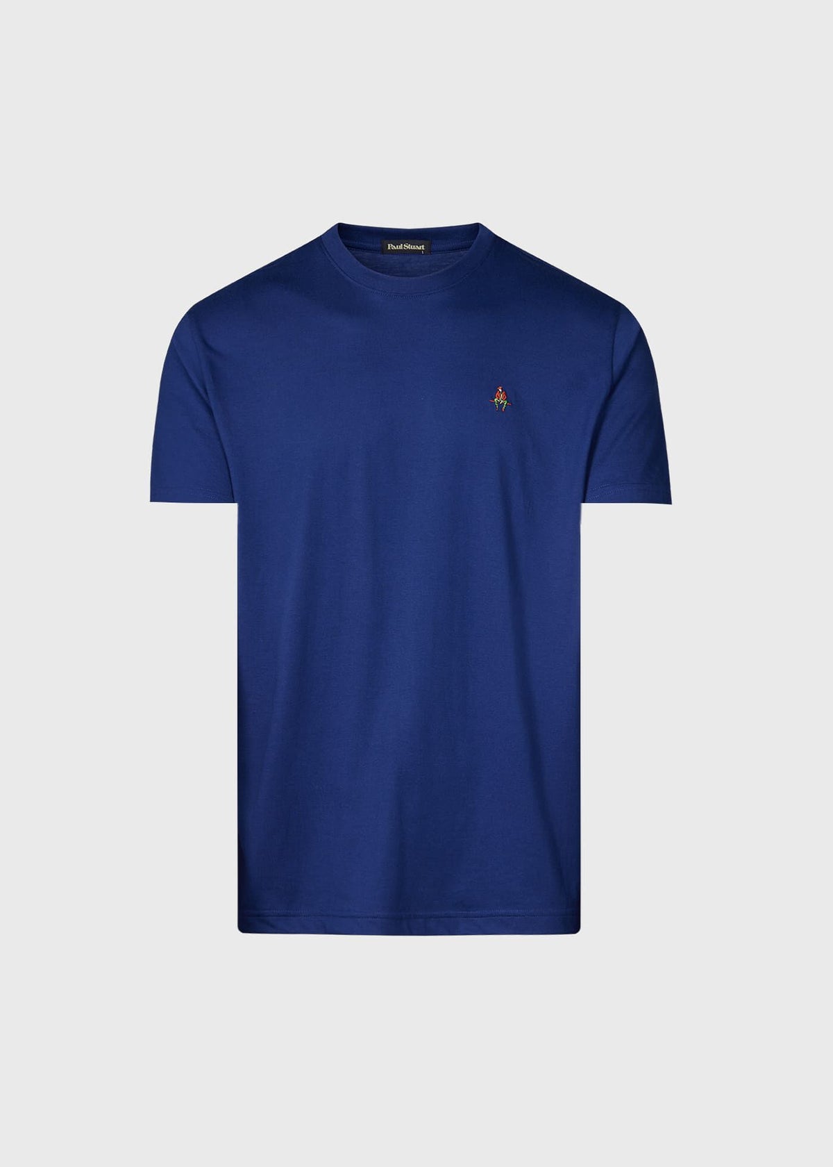Pima Interlock Logo T-Shirt Black - Paul Stuart