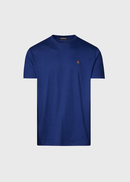 Pima Interlock Logo T-Shirt Black - Paul Stuart