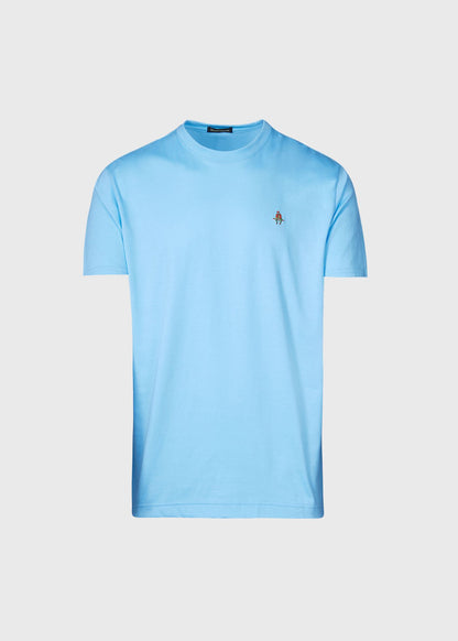 Pima Interlock Logo T-Shirt Black - Paul Stuart