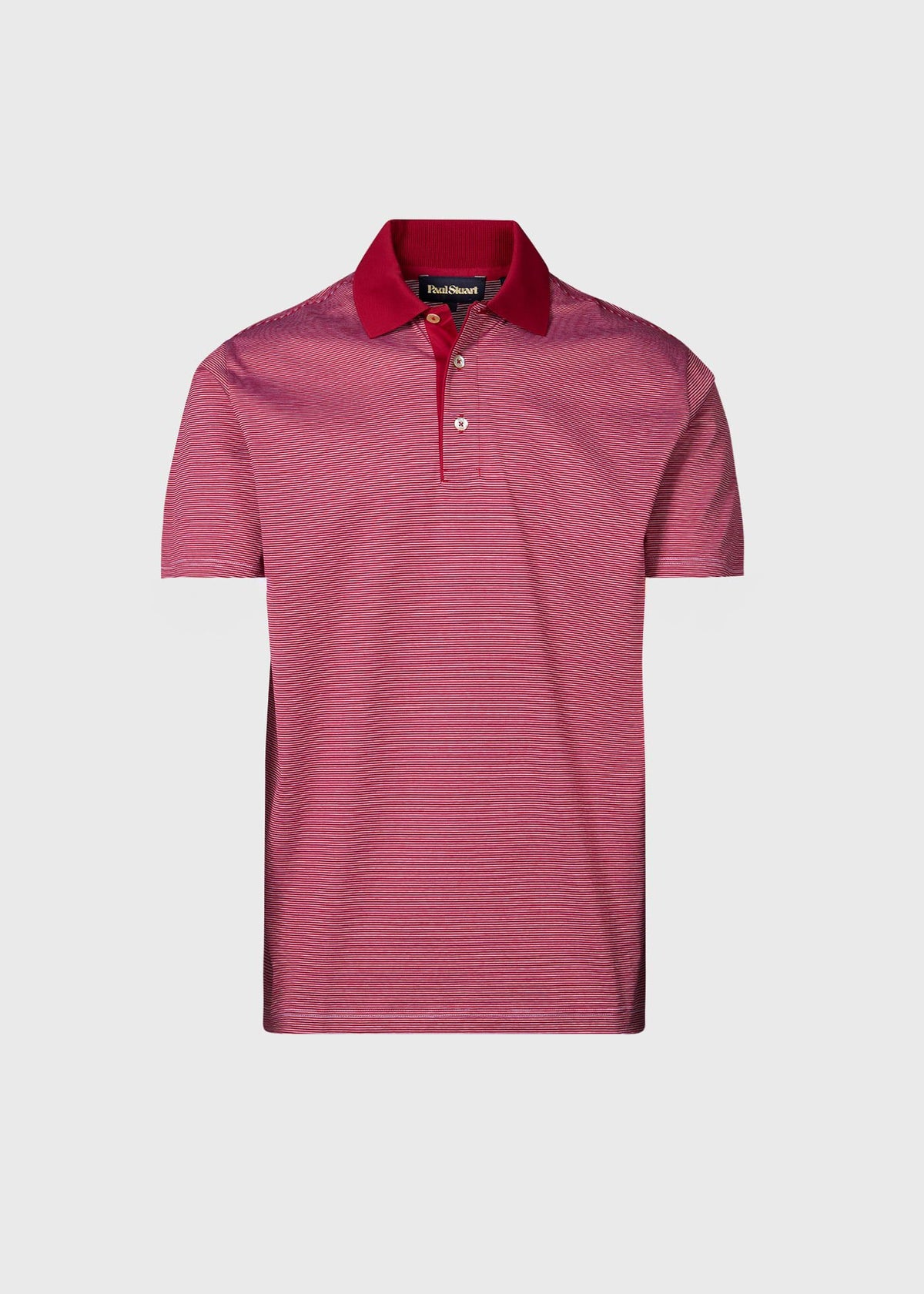 Italian Cotton Micro Stripe Polo Blue, unselectable - Paul Stuart