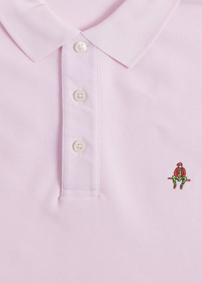 Cotton Pique Logo Polo Azure, unselectable - Paul Stuart