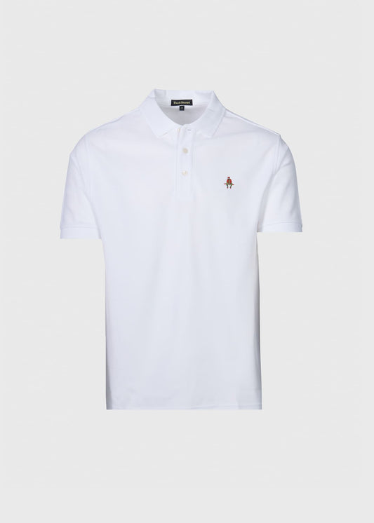 Cotton Pique Logo Polo Azure, unselectable - Paul Stuart