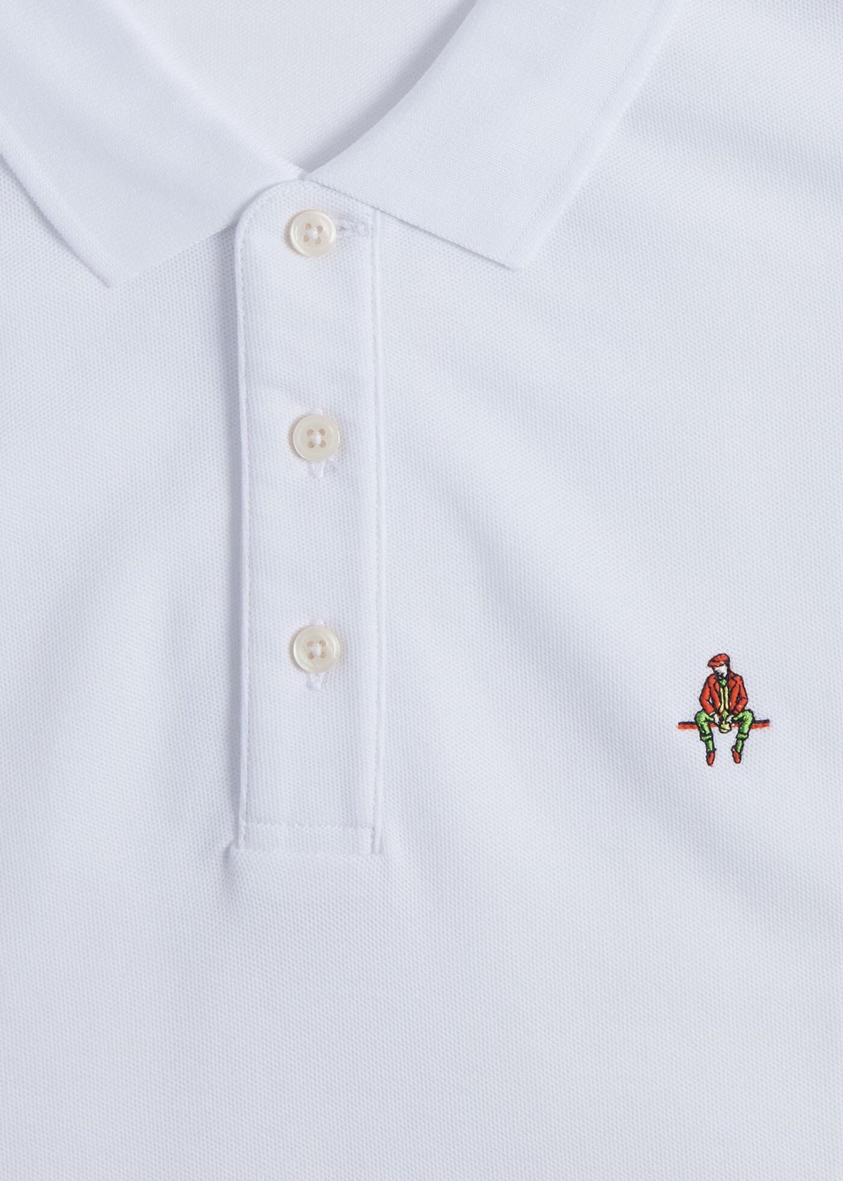 Cotton Pique Logo Polo Azure, unselectable - Paul Stuart