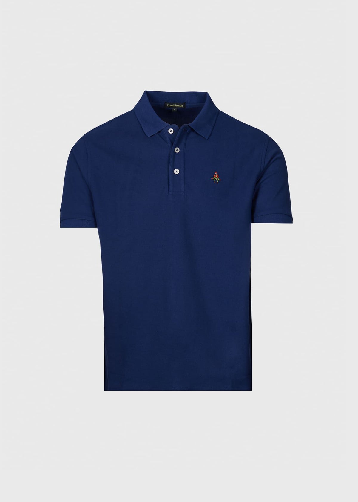 Cotton Pique Logo Polo Azure, unselectable - Paul Stuart