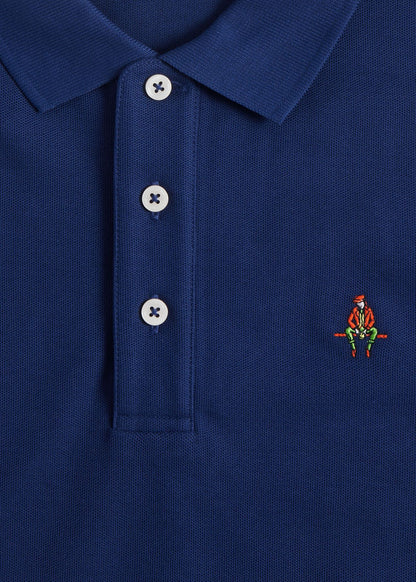Cotton Pique Logo Polo Azure, unselectable - Paul Stuart