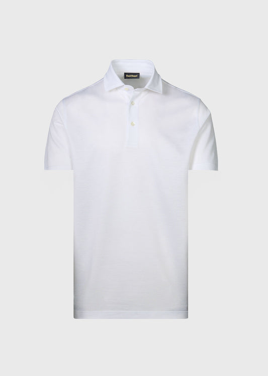 Short Sleeve Performance Polo Light Blue - Paul Stuart