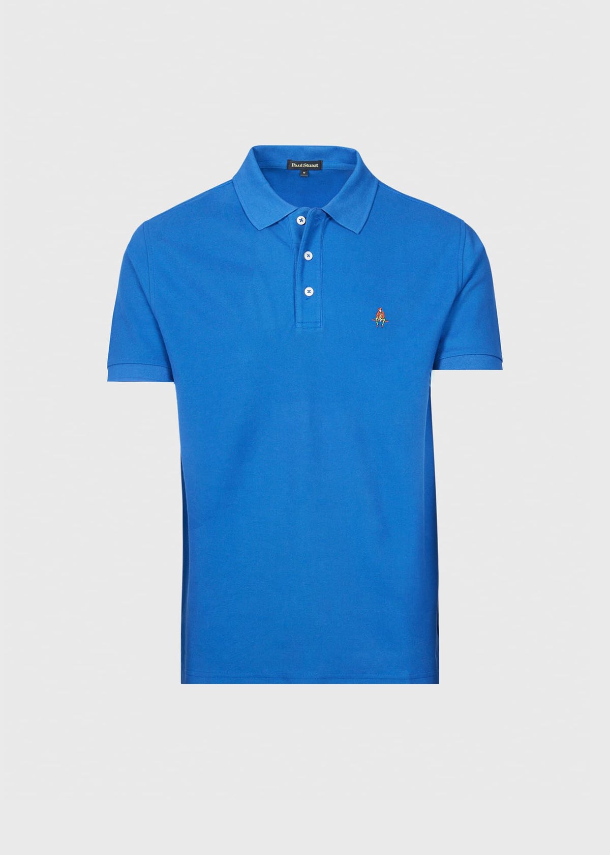 Cotton Pique Logo Polo Azure, unselectable - Paul Stuart